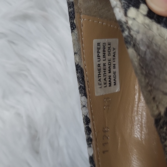 Avellini Made in Italy Snake Print Slip-on Loafers Women's Size US 7/ EUR 38 - Picture 5 of 10